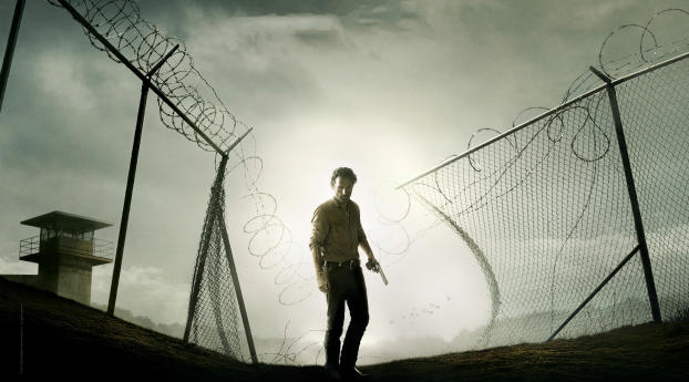 andrew lincoln, sheriff, rick grimes Wallpaper 640x1136 Resolution