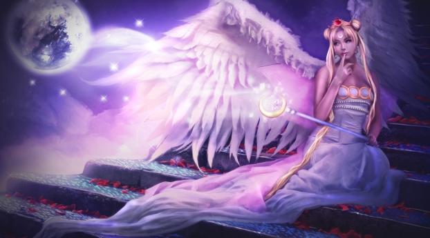 angel, wings, sitting Wallpaper 1920x1200 Resolution