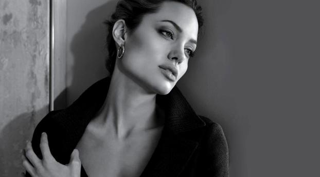 Angelina Jolie Classy Hd Photoshoot Wallpaper 1440x1440 Resolution