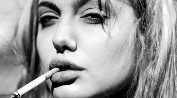 Angelina Jolie Smoking wallpapers Wallpaper 3840x1080 Resolution