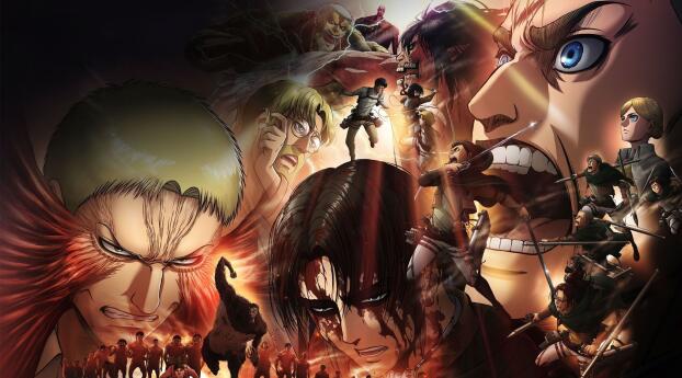 Anime Attack On Titan 2023 Poster Wallpaper 5120x1440 Resolution