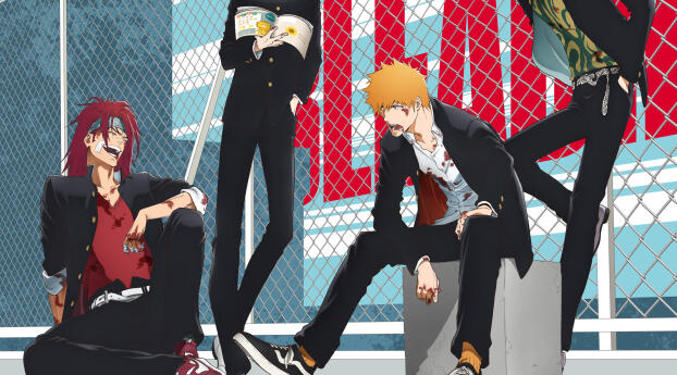 Anime Bleach Boys Wallpaper 1024x576 Resolution