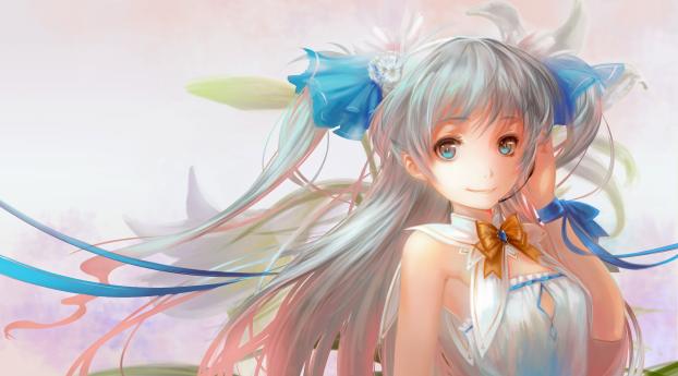 anime girl, anime, dress Wallpaper 2560x1024 Resolution