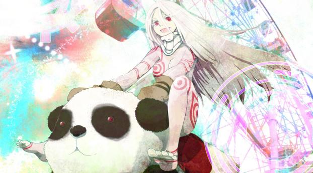 anime, girl, panda Wallpaper 480x960 Resolution