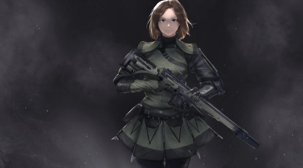 Anime Girl Warrior 4K Wallpaper 720x1480 Resolution