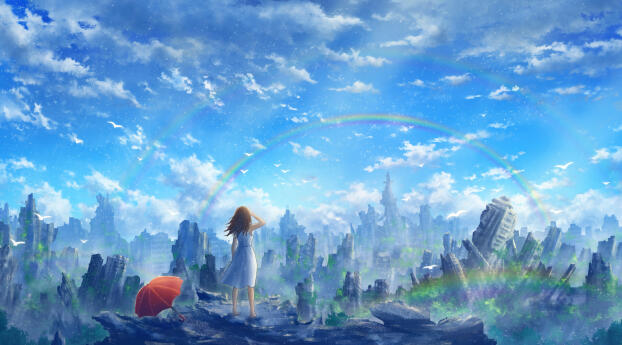 Anime Post Apocalyptic HD 2023 Wallpaper 1080x2246 Resolution