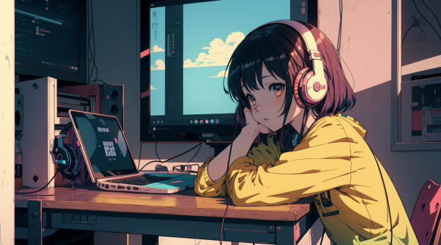 Anime Sad Girl HD Developer Wallpaper 1920x1082 Resolution