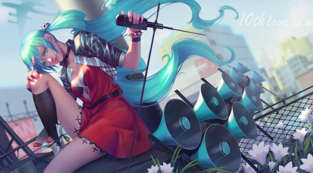 Anime Vocaloid Hatsune Miku Rt Wallpaper 1280x2120 Resolution