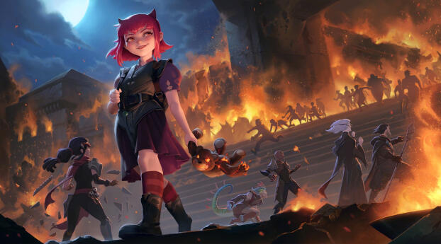 Annie HD League Of Legends Wallpaper 360x360 Resolution