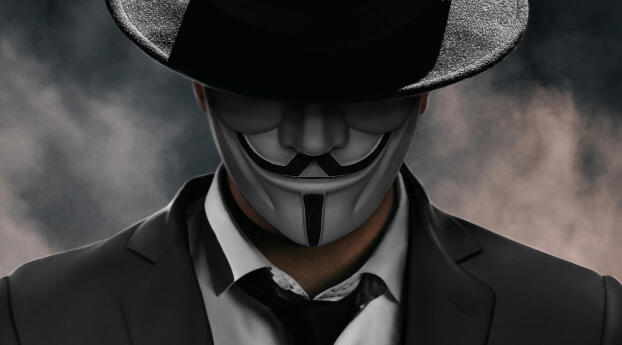 Anonymous Man Wallpaper 3840x3840 Resolution