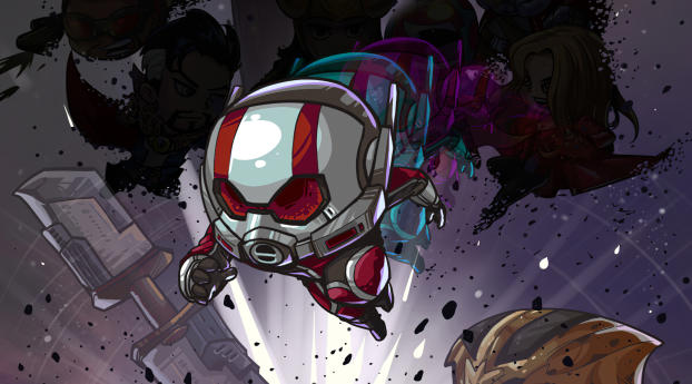 Ant-Man Marvel Comic Art Wallpaper 1280x2120 Resolution