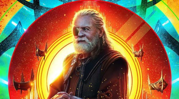 Anthony Hopkins As Odin (Marvel Comics) In Thor Ragnarok Wallpaper 7680x4320 Resolution