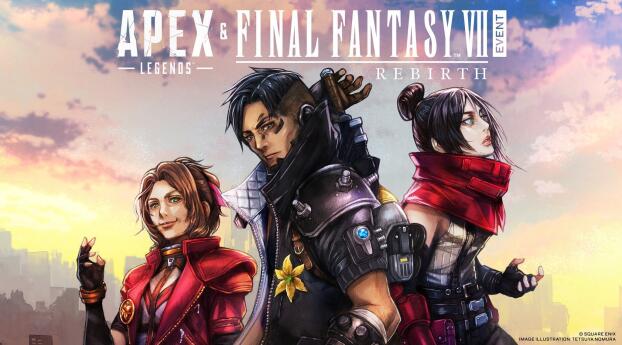 Apex Legends & Final Fantasy 7 Rebirth Wallpaper 2100x900 Resolution