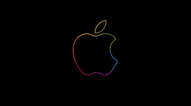 Apple 4k Neon Logo Wallpaper