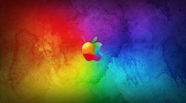 apple, colorful, background Wallpaper