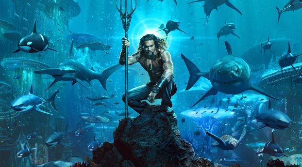 Aquaman 2018 Movie Poster Wallpaper 1920x1080 Resolution