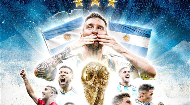 Argentina World Cup 2022 Winner Wallpaper 7680x4320 Resolution