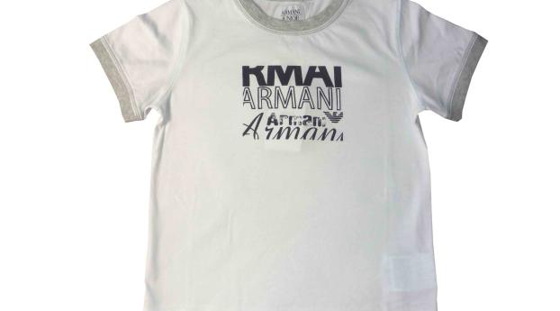 armani, t-shirt, white Wallpaper 1590x530 Resolution