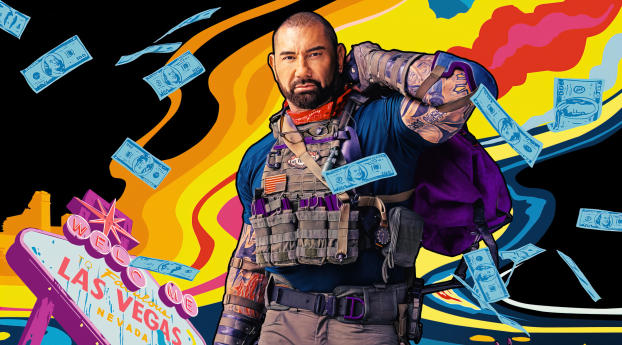 Army of the Dead Dave Bautista Poster Wallpaper 720x1560 Resolution