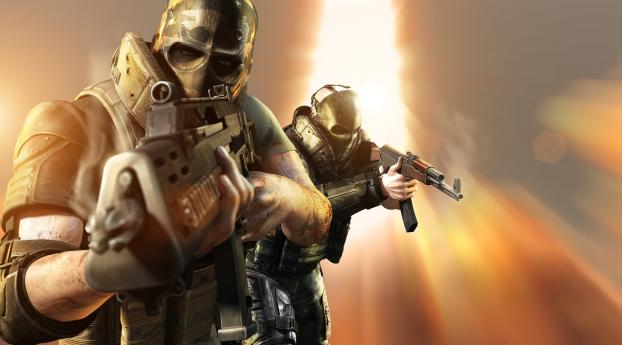 army of two, arms, mercenaries Wallpaper 2160x3840 Resolution