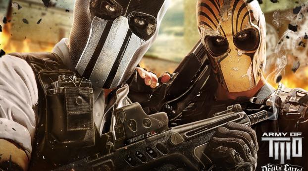army of two, the devils cartel, mask Wallpaper 1280x2120 Resolution