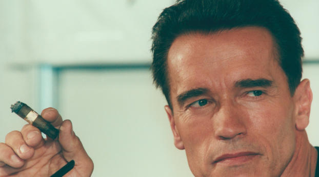 Arnold Schwarzenegger Smoking Pics Wallpaper 604x1050 Resolution