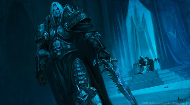 Arthas Menethil HD World Of Warcraft Gaming Wallpaper 1200x480 Resolution