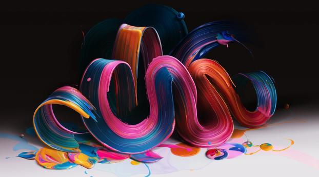 Artistic Colorful Digital Lines Wallpaper