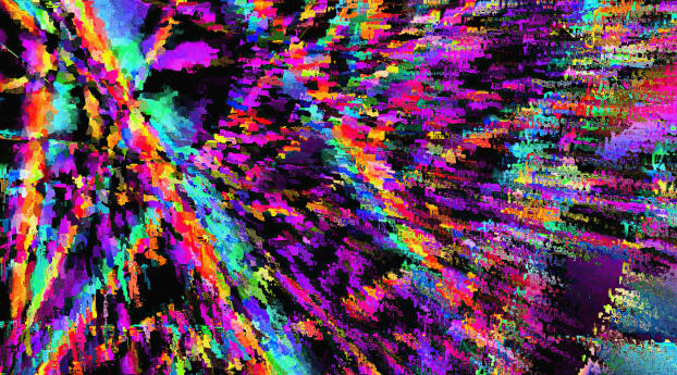Artistic Glitch HD Colorful Wallpaper 512x512 Resolution