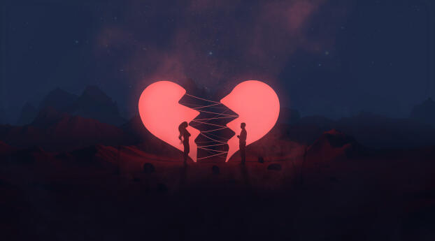 Artistic Heart 4k Cool Digital Art Wallpaper
