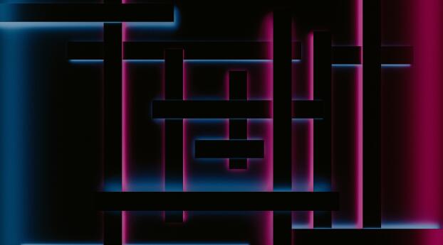 Artistic Neon 4k Glowing Shapes Wallpaper 1664x3840 Resolution
