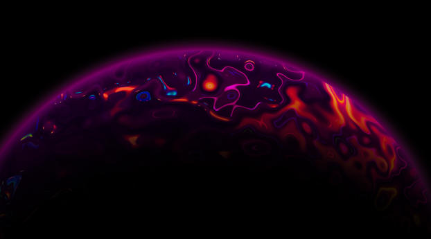 Artistic Purple Planet Wallpaper 360x640 Resolution