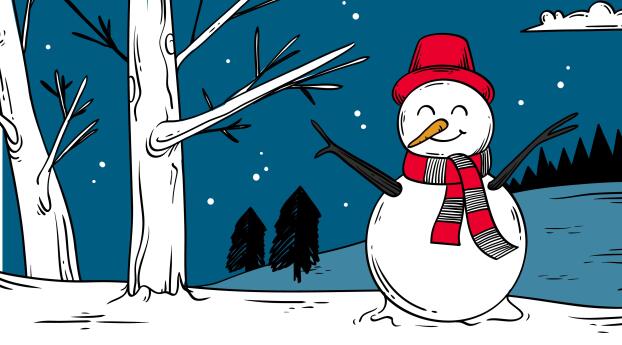 Artistic Snowman HD Wallpaper 2048x1024 Resolution