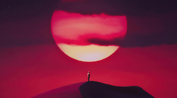 Artistic Sunset HD Alone Wallpaper 1440x900 Resolution