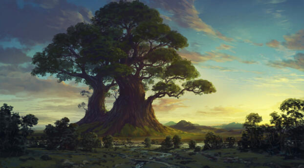 Artistic Tree 4k Illustration Painting Wallpaper 2560x1800 Resolution