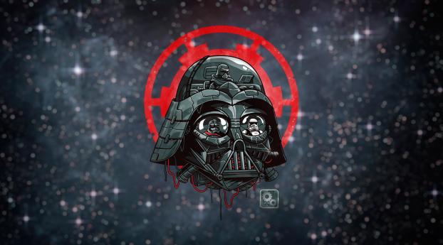 Artwork Darth Vader From Star Wars Wallpaper 1242x2688 Resolution