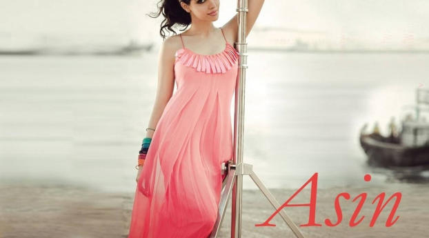 Asin In Pink Dress  Wallpaper 1080x2246 Resolution