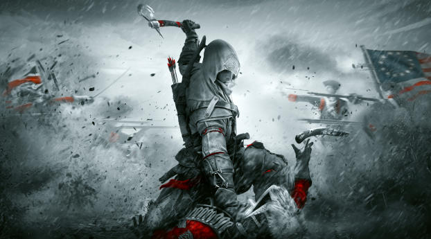 Assassin's Creed 3 4K Wallpaper 840x1336 Resolution