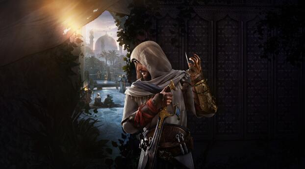 Assassin's Creed Mirage 4K Poster 2022 Wallpaper 1440x3120 Resolution