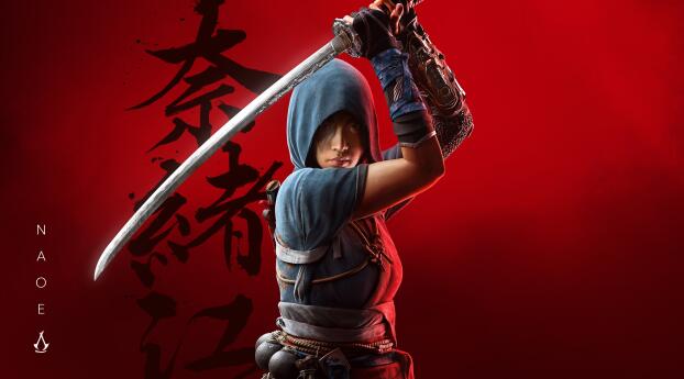Assassin's Creed Shadows 4K Naoe Wallpaper 240x400 Resolution