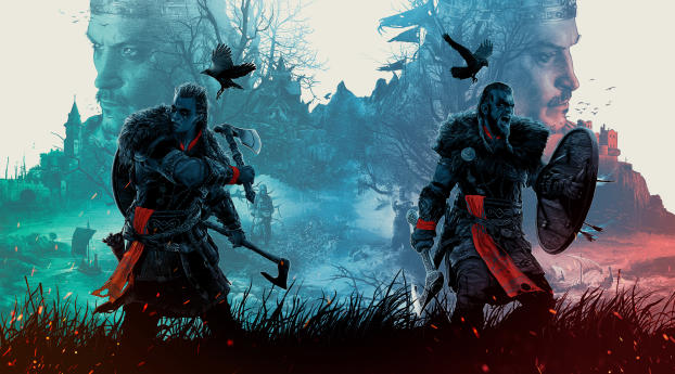 Assassin’s Creed Valhalla Fan Poster 4K Wallpaper 1350x689 Resolution