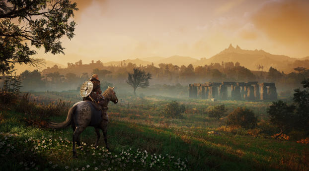 Assassin's Creed Valhalla Landscape Wallpaper 1080x2248 Resolution