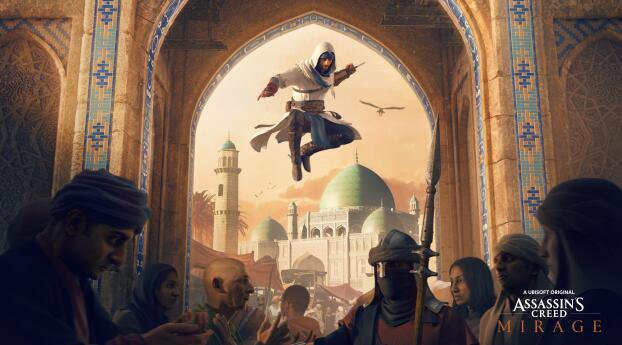 Assassins Creed Mirage HD Gaming Poster Wallpaper 512x512 Resolution