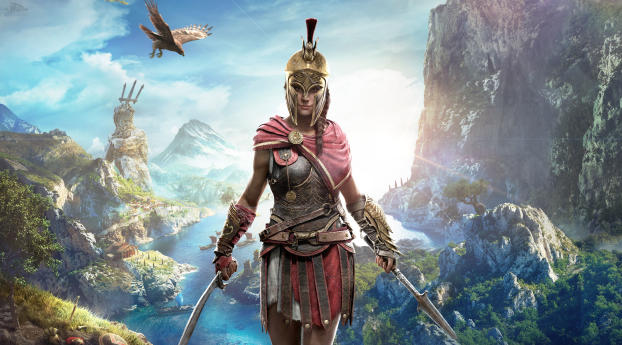 Assassin's Creed Odyssey Kassandra Wallpaper 320x480 Resolution
