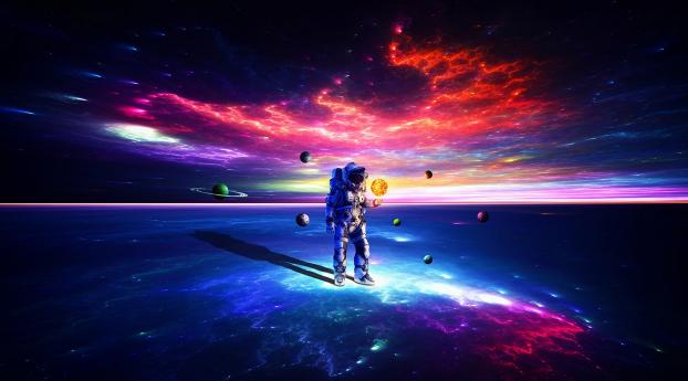 Astronaut Exploring Space Wallpaper 1280x1024 Resolution
