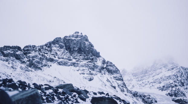 athabasca glacier, canada, mountains Wallpaper