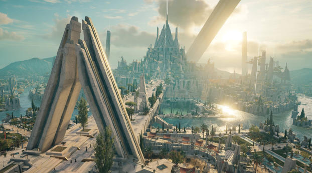 Atlantis In Assassins Creed Odyssey Wallpaper 1080x2220 Resolution
