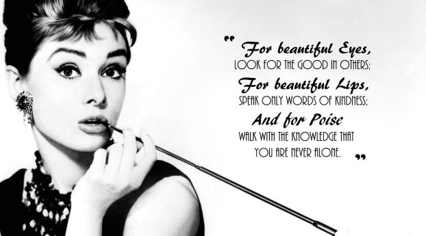 Audrey Hepburn In Black Dress Pics Wallpaper 360x640 Resolution