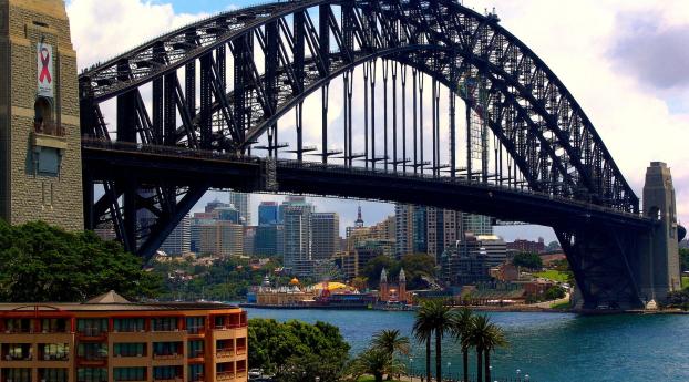australia, sydney harbour bridge, buildings Wallpaper 720x1600 Resolution