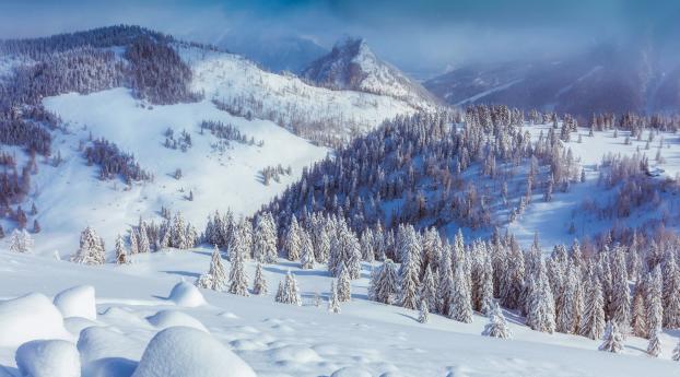 austria, mountains, snow Wallpaper 2560x1024 Resolution